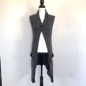 STiLAB Gray Long Wool Mix Vest Never Used Size S